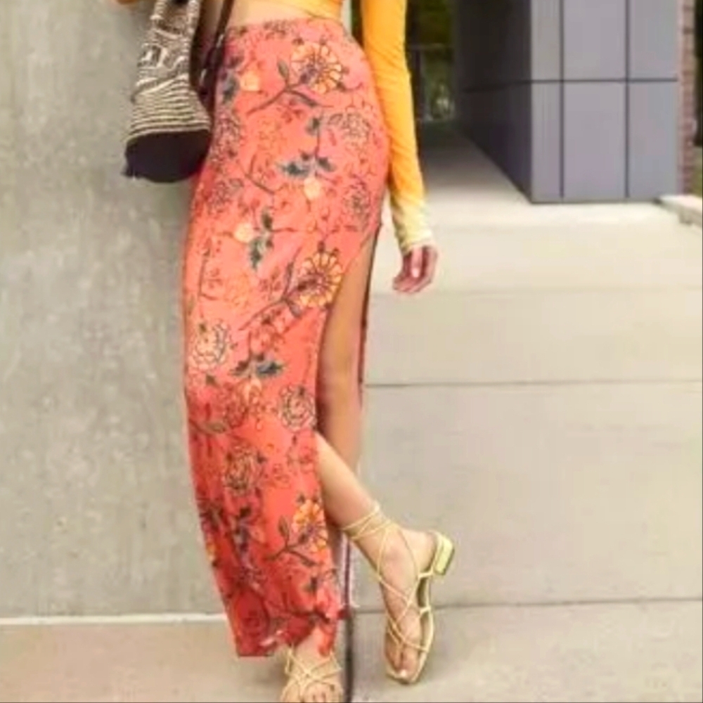 Free People Kellan Stretch Maxi Skirt NWOT